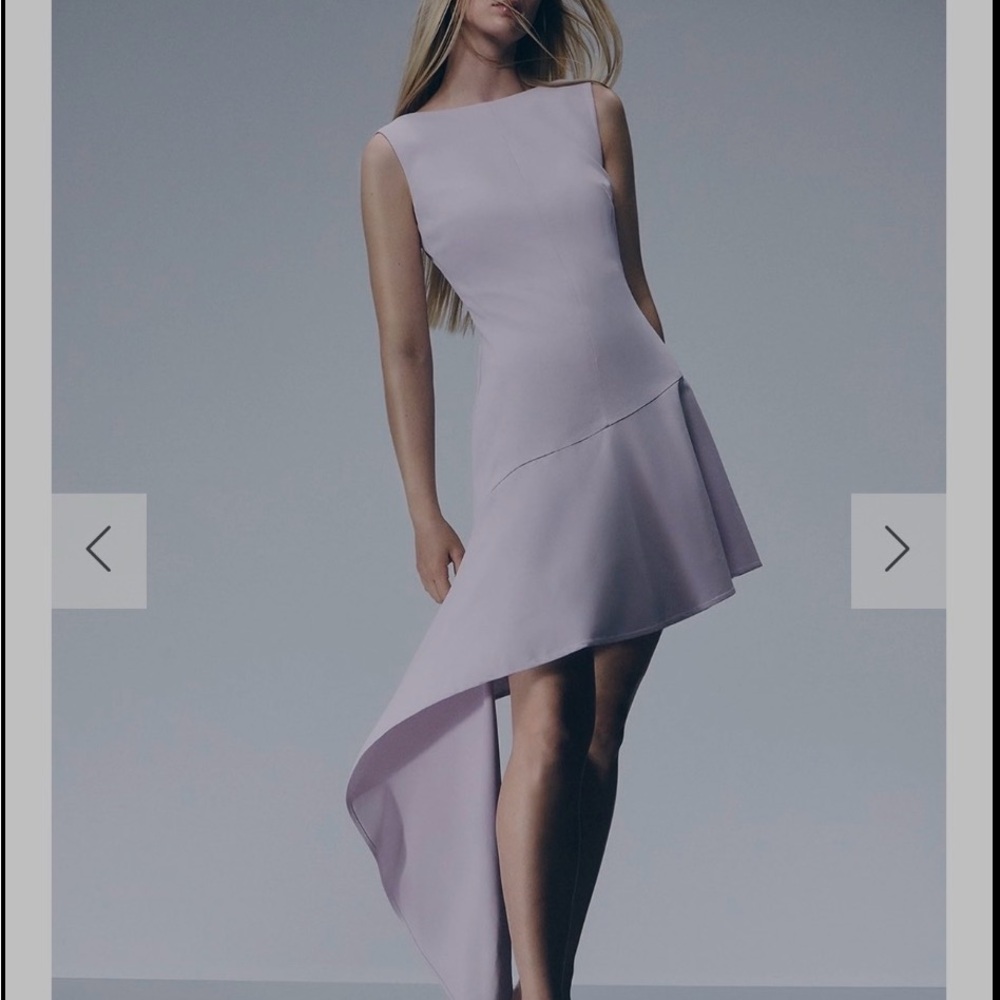Karen Millen Ophelia Lilac Asymmetrical Dress